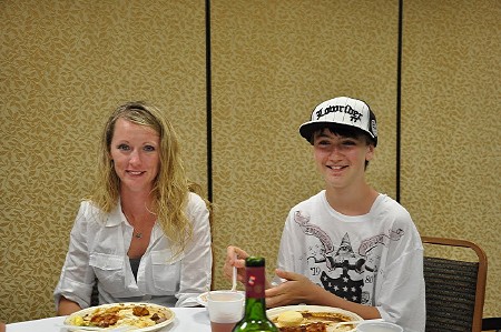 Veronica Bryan and son